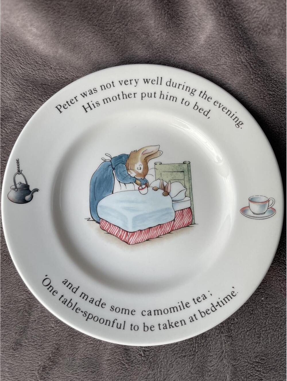 Vintage Wedgwood Peter Rabbit 3pc Set Mug Bowl Plate Beatrix Potter England - Picture 7 of 9